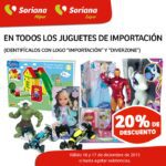 20% de descuento en todos los juguetes de importación en Soriana