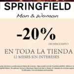En Springfield 20% de descuento en toda la tienda + 12 meses sin intereses este fin de semana