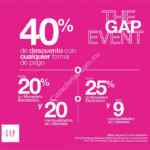 The Gap Event 5 y 6 de diciembre: 40% de descuento en cualquier forma de pago ó devolución en monedero y msi