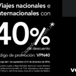 En Volaris 40% de descuento en viajes nacionales e internacionales