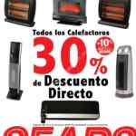 30% de descuento en todos los calefactores en Sears