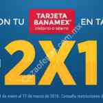 2x1 en Cinépolis de lunes a domingo al pagar con Banamex