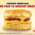 Día del biscuit gratis en Carls Jr: biscuit de salchicha GRATIS este miércoles 20 de enero