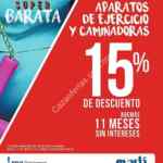 Super Barata Deportiva Martí: 15% de descuento en aparatos de ejercicio y 11 meses sin intereses