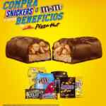Cupón Pizza Hut Snickers y M&Ms: descuentos y productos gratis al registrar tus compras