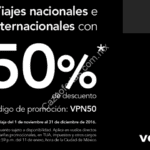 Vuelos nacionales e internacionales con 50% de descuento en Volaris (hoy último día)