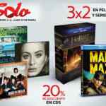 En Sanborns 3x2 en películas y series de TV (30% de descuento en línea)
