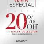 En Studio F hasta 20% de descuento en nueva colección