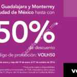 En Volaris vuelos nacionales e internacionales con 50% de descuento