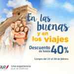 En Aerolínes TAR hasta 40% de descuento si viajas con más personas