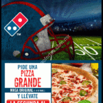 Promoción Super Bowl Dominos: pide 1 pizza y la 2ª al 50% de descuento