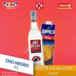 En tiendas Extra y Círculo K jumex de 1 litro GRATIS en la compra de vodka Oso Negro