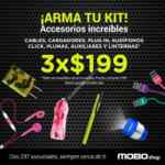 En tiendas Mobo 3 accesorios para celular a elegir por $199