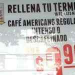 En Oxxo relleno de termo con café americano por solo $9.90