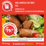 Recompensa del día Soriana 15 de febrero: milanesa de res a $79.90 el kilo