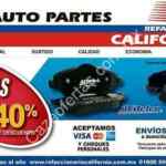 En Refaccionaria California 40% de descuento en balatas