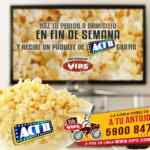 Promoción Vips Act II: palomitas gratis en pedidos a domicilio