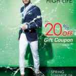 Cupón High Life de 20% de descuento en colección Primavera-Verano 2016