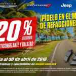 20% de descuento en anticongelantes y balatas en Mopar