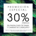 30% de descuento en pantalones para dama y camisas para caballero en LOB