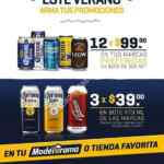 En Modelorama y tienditas 12 cervezas por $99 y 3 latones por $39