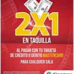 Promoción Cinemex Mastercard: 2x1 en todas las salas de lunes a domingo