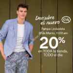 20% de descuento en tiendas participantes C&A por inauguración sólo hoy 12 de marzo