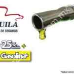 En Seguros el Águila 25% de descuento + 12 meses sin intereses + $300 en vales de gasolina