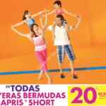 En Suburbia 20% de descuento en todas las playeras, bermudas, capris y shorts