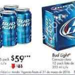 En Superama 12 pack de cervezas Bud Light a $89