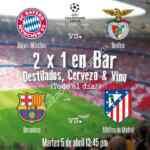 2x1 en bar en restaurantes Chazz todo el día por los partidos de la Champions