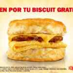 En Carls Jr biscuit de salchicha GRATIS hoy 20 de abril de 9:00 a 1:00