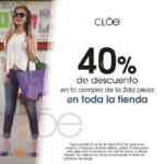 40% de descuento en la segunda pieza en Cloe