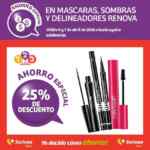 25% de descuento en mascaras, sombras y delineadores Renova