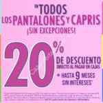 20% de descuento en todos los pantalones y capris en Suburbia