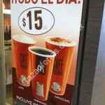 En McDonalds café a $15 e incluye refill (aplica capuchino y latte)