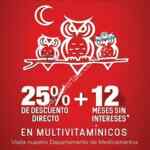 En Sanborns 25% de descuento y 12 meses sin intereses en multivitamínicos