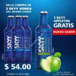 En Bodegas Alianza nuevo Skyy Appletini Gratis comprando 3 Skyy Blue