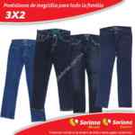 En Soriana Mercado 3x2 en pantalones de mezclilla para toda la familia