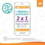 2x1 en Universum todos los jueves del 2016 mostrando cupón digital