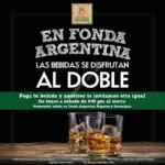 2x1 en bebidas en la Fonda Argentina a partir de las 6 pm