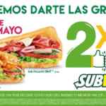 2x1 en Subway el 19 de mayo de 2016