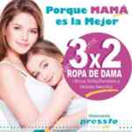 3x2 en ropa de dama en tintorerías Pressto durante mayo