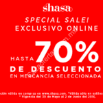 Ofertas Shasa Hot Sale 2016: hasta 70% de descuento en artículos seleccionados