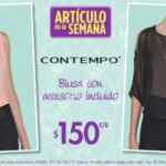 Artículo de la semana Suburbia del 16 al 22 de mayo: Blusa Contempo con accesorio incluido a $150