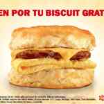 Biscuit de salchicha GRATIS en Carls Jr hoy miércoles 18 de mayo de 9:00 a 1:00