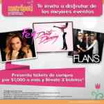 Boletos dobles GRATIS para Fey, Flans o Dirty Dancing en compras de $1000 en Metrópoli Patriotismo