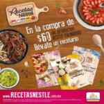 Recetario Nestlé de regalo en la compra de $60 en productos