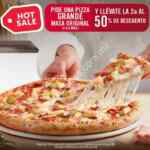 Promoción Dominos Hot Sale 2016: Segunda pizza a mitad de precio al pedir en línea
