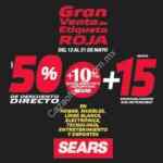 Gran Venta de Etiqueta Roja Sears: hasta 50% de descuento + hasta 15 meses sin intereses en departamentos participantes